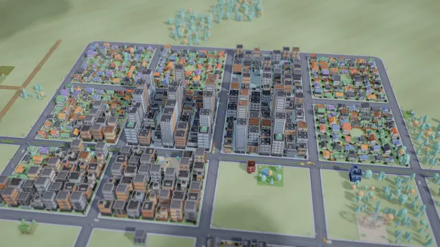 The same village grown into a town by afternoon